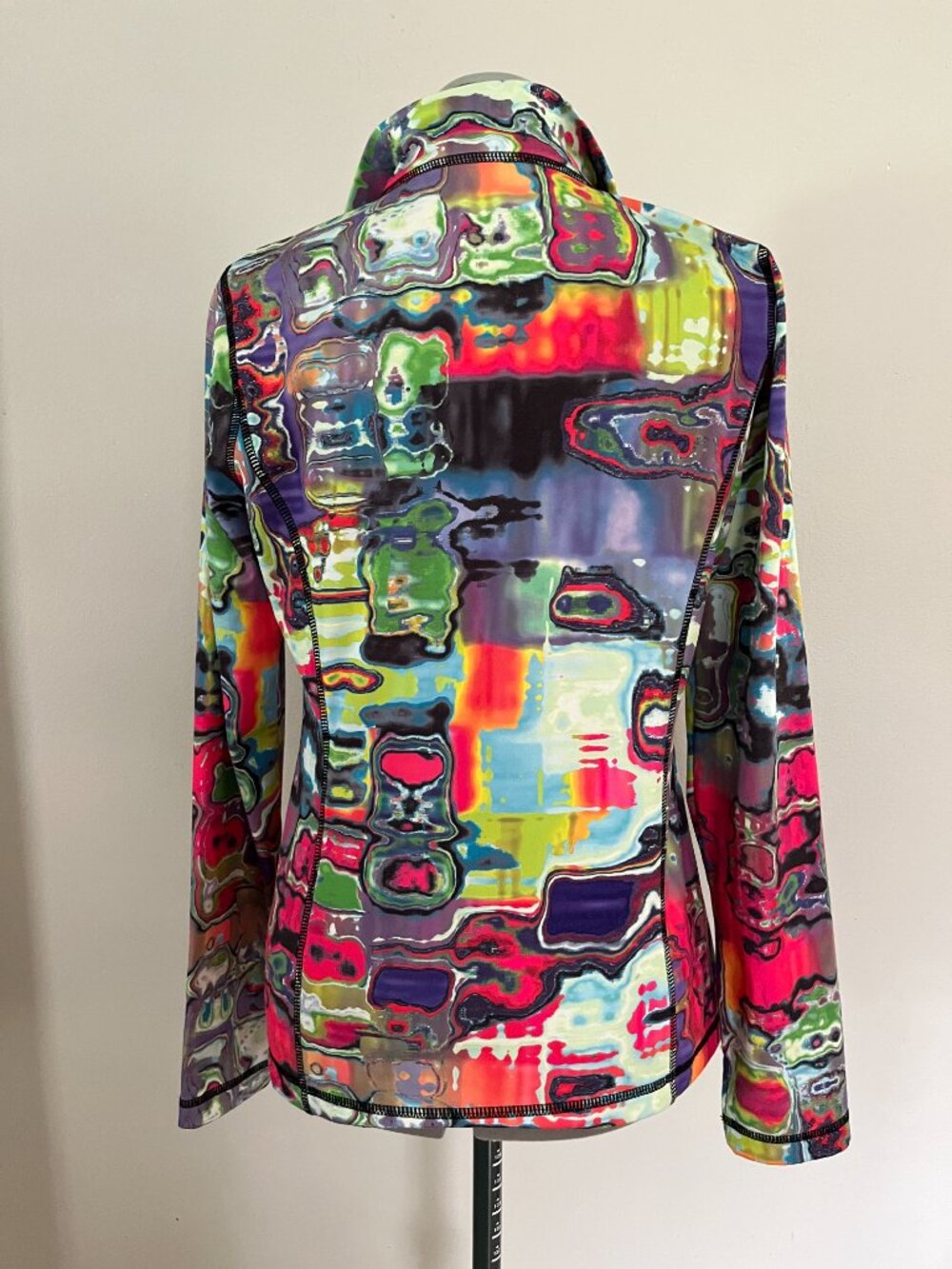Sno Skins Sz L Microfiber Quarter Zip Top Multicolor Base Layer USA - Picture 4 of 7